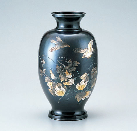 2022新商品 １２号 鳳祥 鳳凰 高岡の銅器職人 銅製 花瓶 新品 style 
